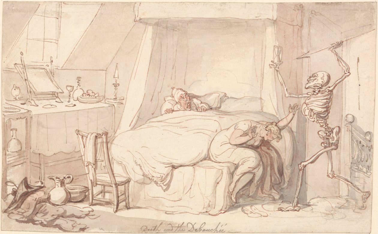 Der Tod und der Wüstling von Thomas Rowlandson