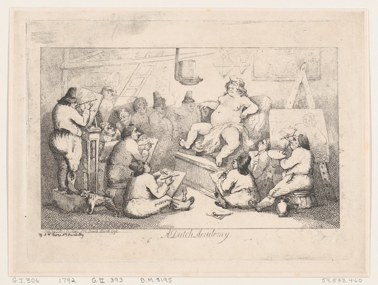 Niederländische Akademie, März 1792 von Thomas Rowlandson