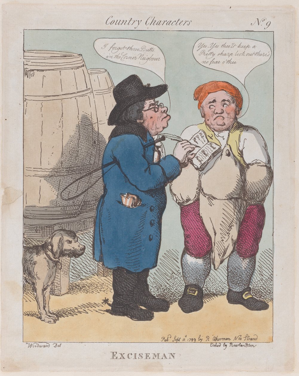 Zollbeamter, 10. September 1799 von Thomas Rowlandson