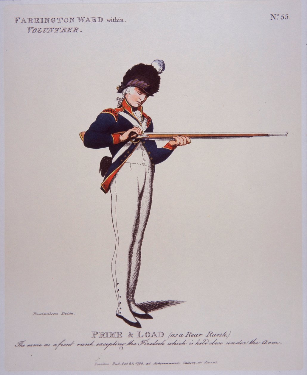 Farringdon Ward Within Volunteer, Prime & Load von Thomas Rowlandson
