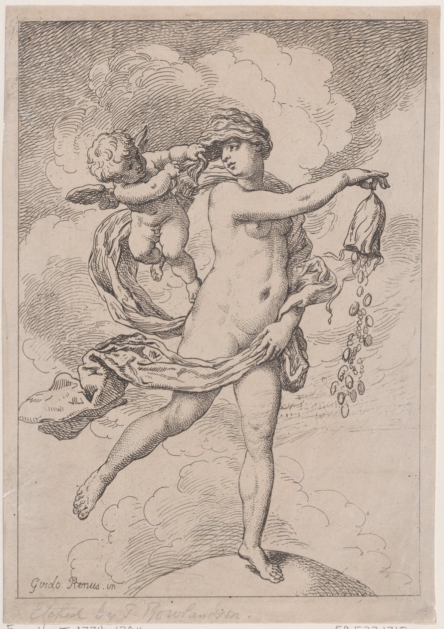 Fortuna mit einer Geldbörse von Thomas Rowlandson