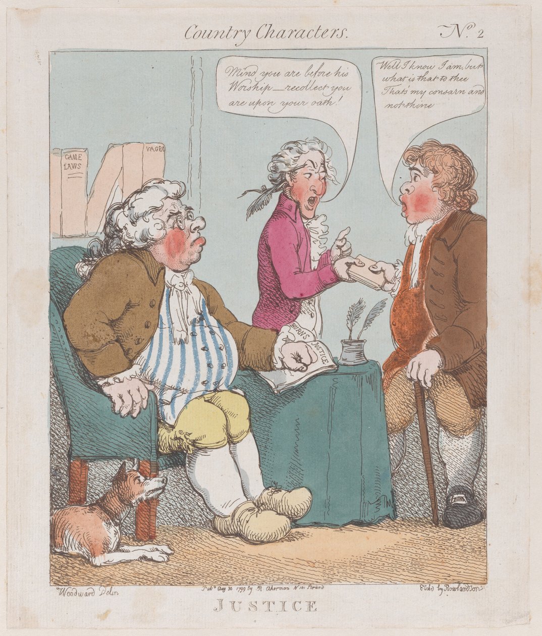 Gerechtigkeit, 30. August 1799 von Thomas Rowlandson