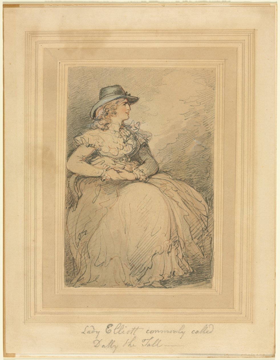 Lady Elliott, allgemein Dolly die Große genannt von Thomas Rowlandson