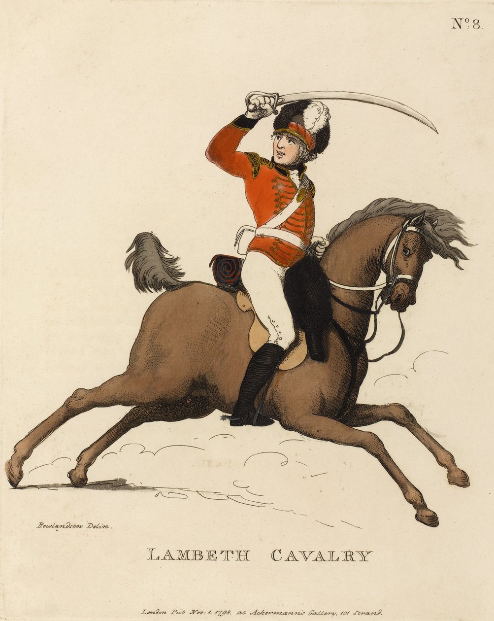 Lambeth-Kavallerie, ca. 1799 von Thomas Rowlandson