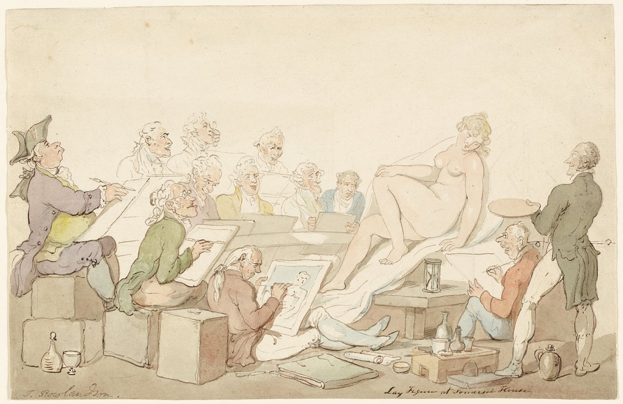 Gliederpuppe im Somerset House von Thomas Rowlandson