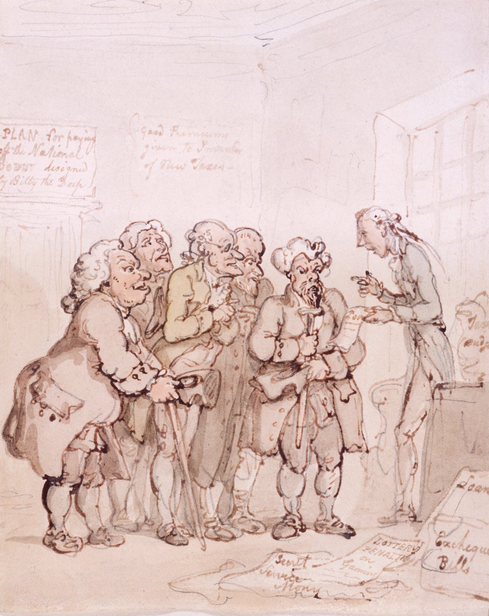 Darlehensvermittler, spätes 18. - frühes 19. Jahrhundert von Thomas Rowlandson