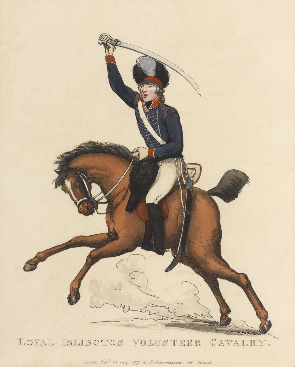 Loyal Islington Volunteer Cavalry, ca. 1799 von Thomas Rowlandson