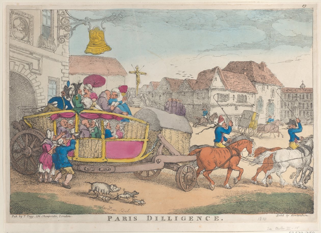 Paris Diligence, 1810 von Thomas Rowlandson