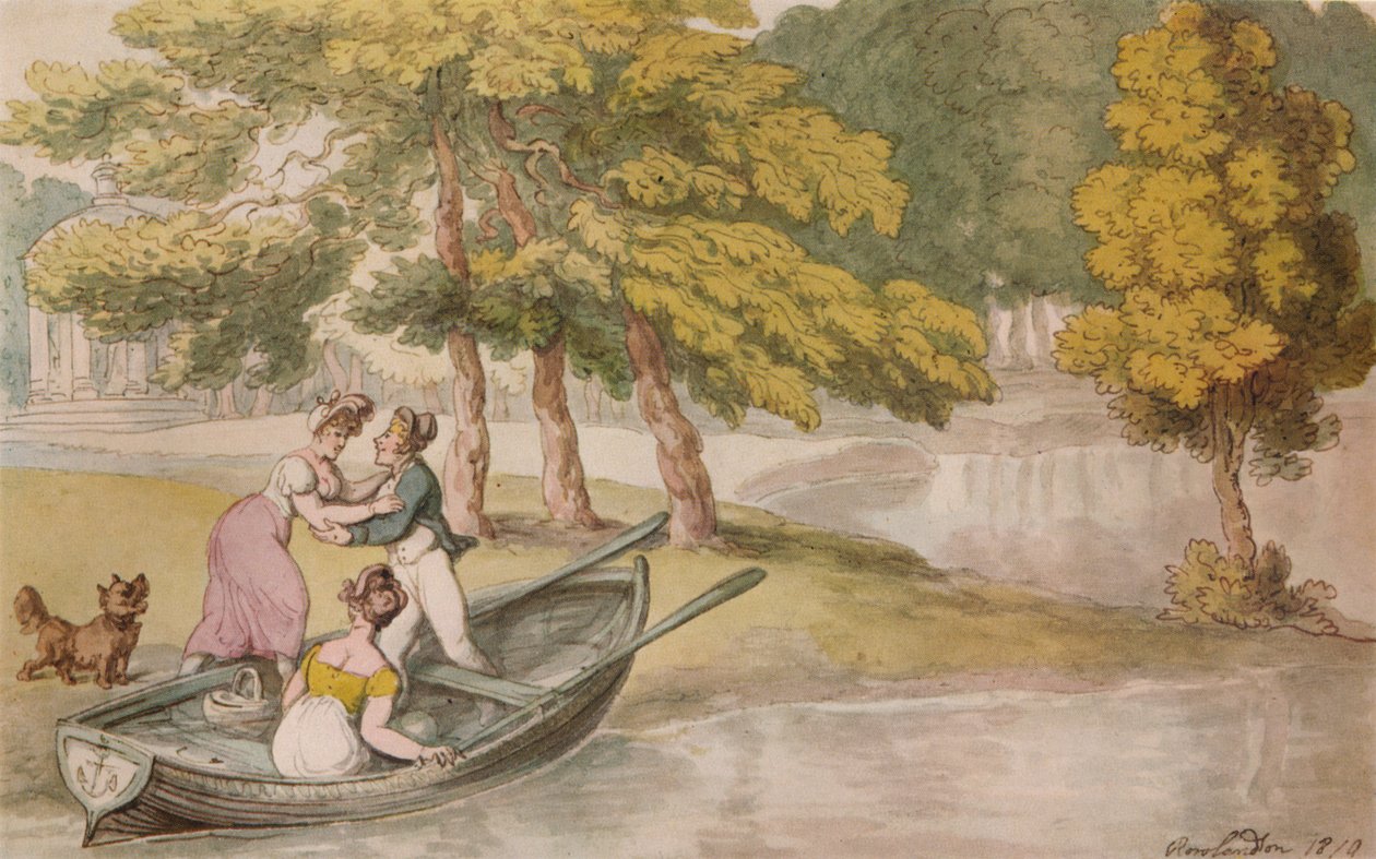Popes Villa, Twickenham: Der Ausflug, ca. 1819 von Thomas Rowlandson