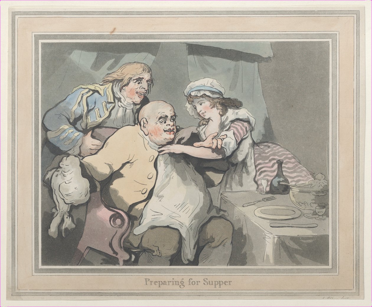 Vorbereitung zum Abendessen, 1790 von Thomas Rowlandson