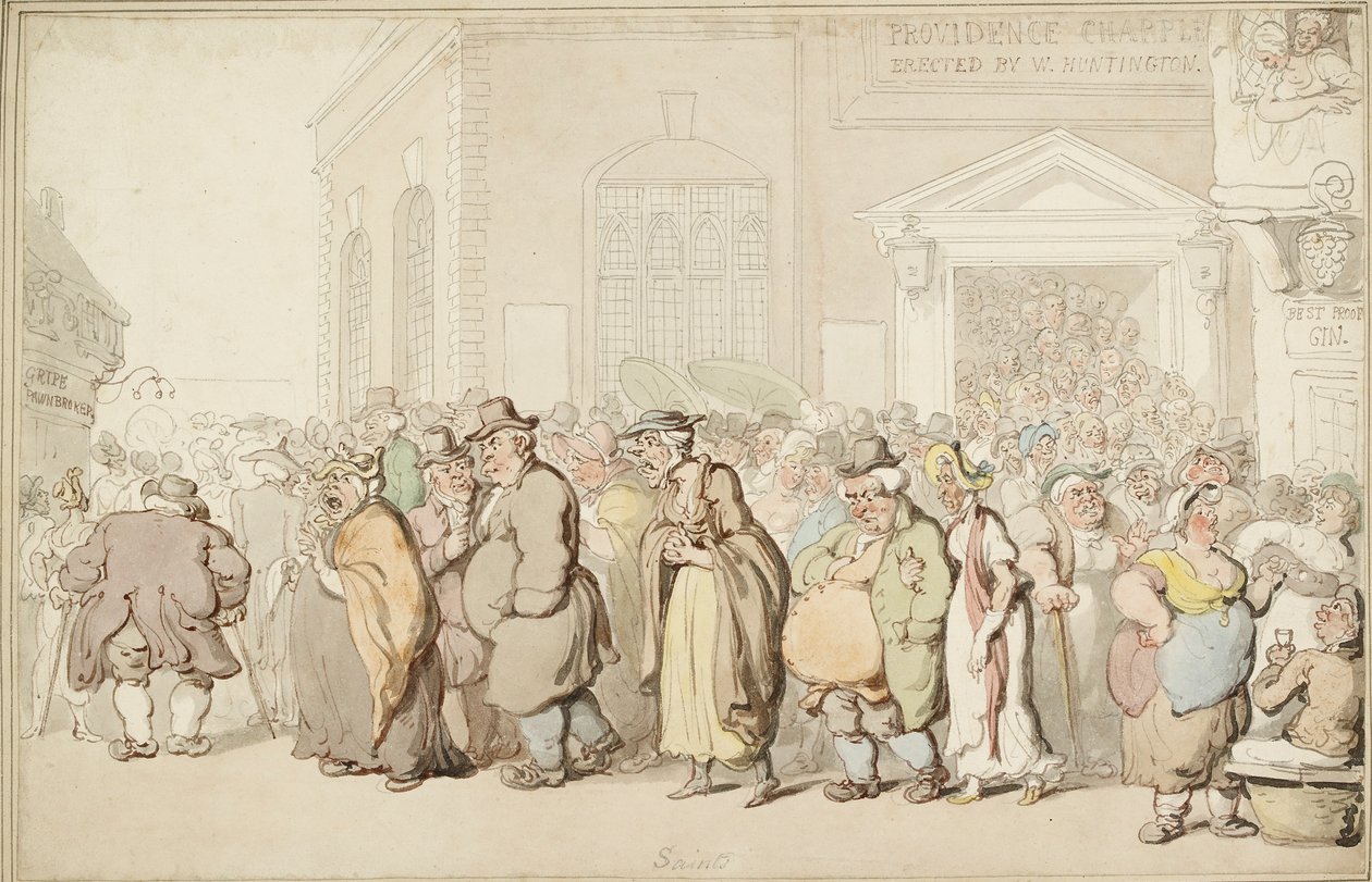 Providence Chapel, spätes 18. Jahrhundert von Thomas Rowlandson