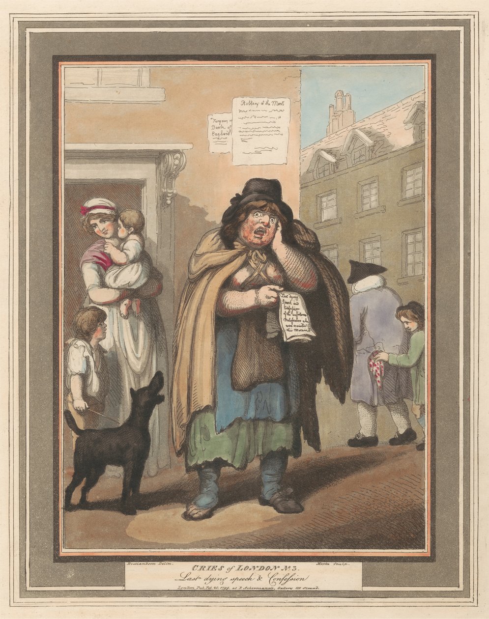 Set von acht: Rufe von London von Thomas Rowlandson