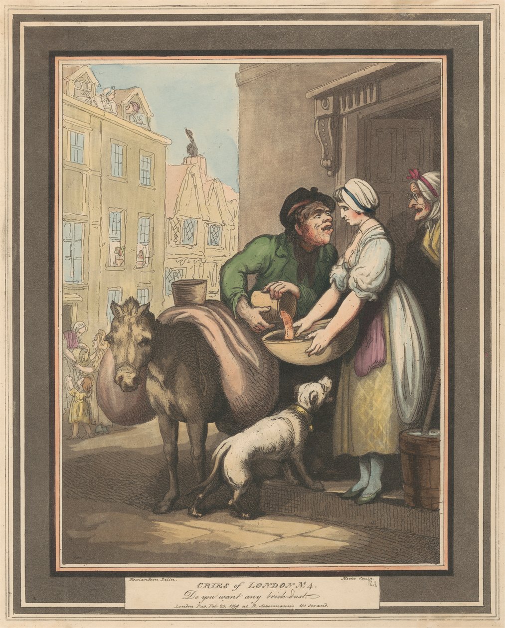 Satz von acht (4): Rufe von London von Thomas Rowlandson