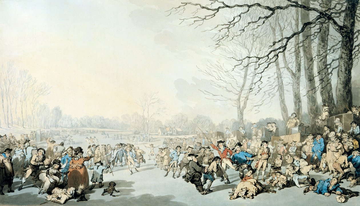 Schlittschuhläufer auf der Serpentine von Thomas Rowlandson