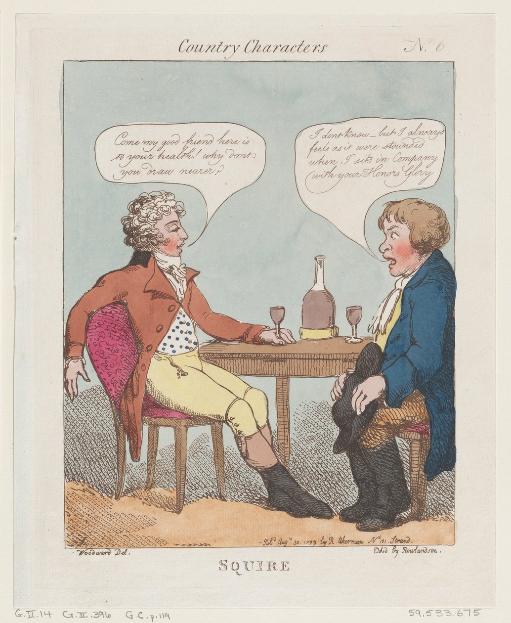 Gutsherr, 30. August 1799 von Thomas Rowlandson