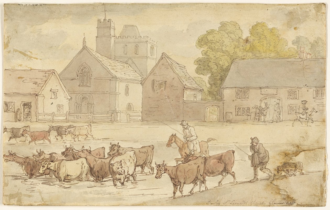 Stanley St. Leonard Kirche, Gloucestershire von Thomas Rowlandson