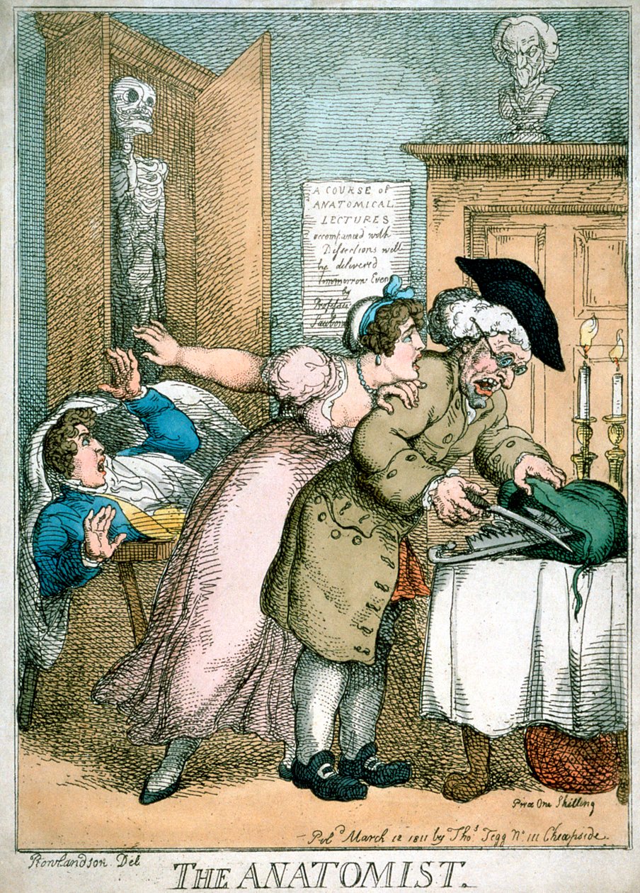 Der Anatom, 1811 von Thomas Rowlandson