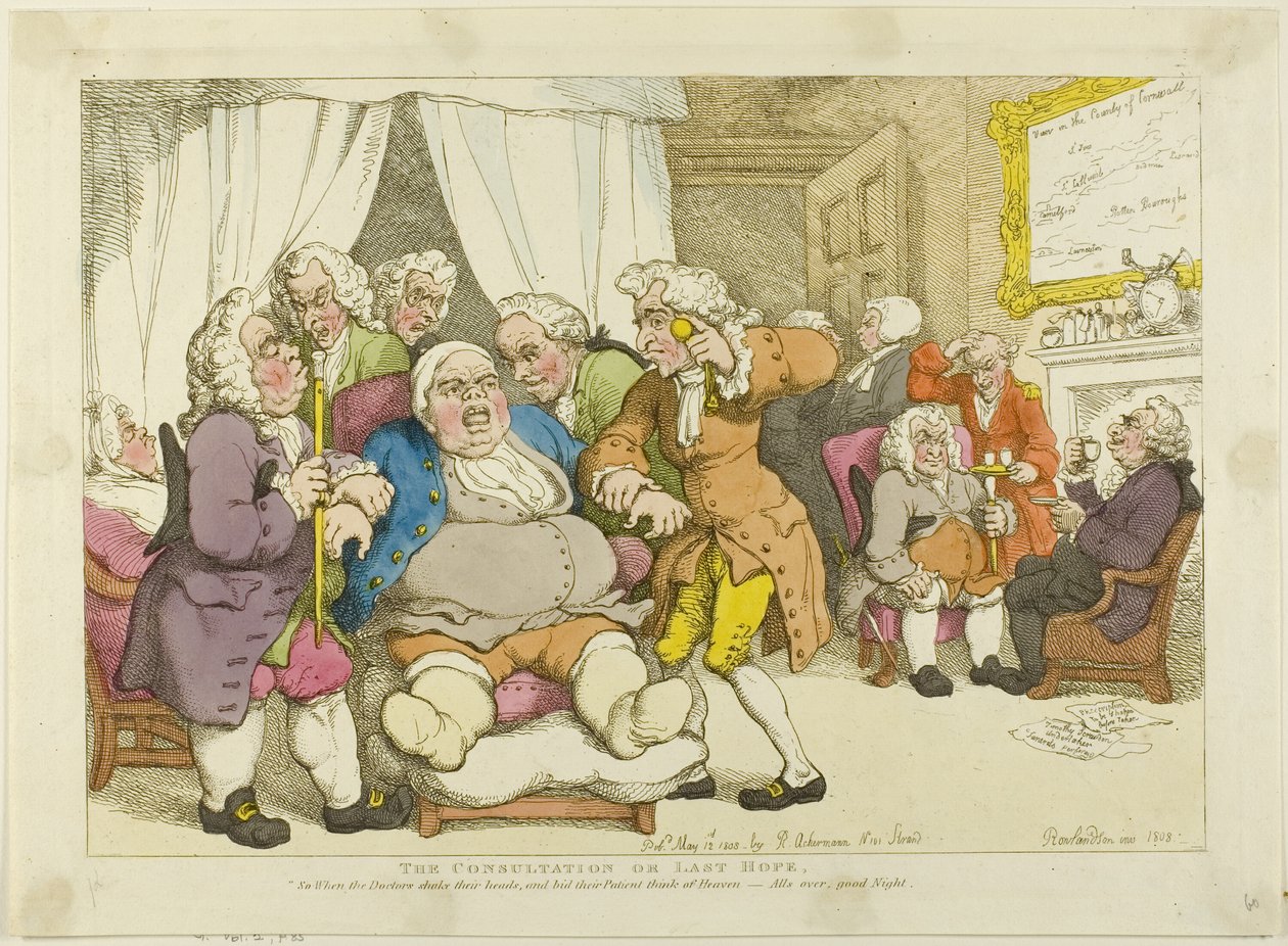 Die Beratung oder letzte Hoffnung von Thomas Rowlandson