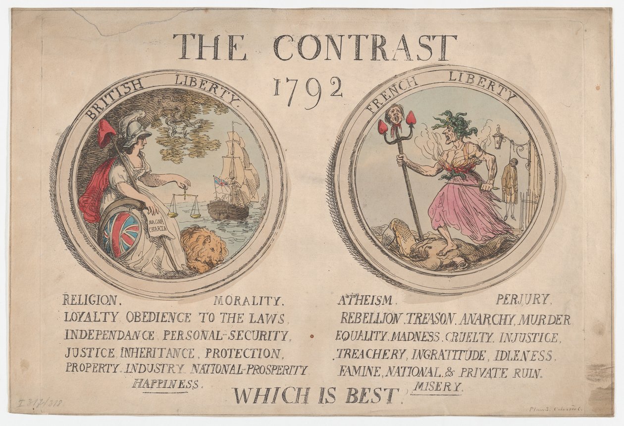 Der Kontrast, Dezember 1792 von Thomas Rowlandson