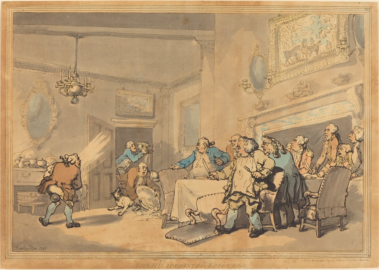 Die enttäuschten Feinschmecker von Thomas Rowlandson
