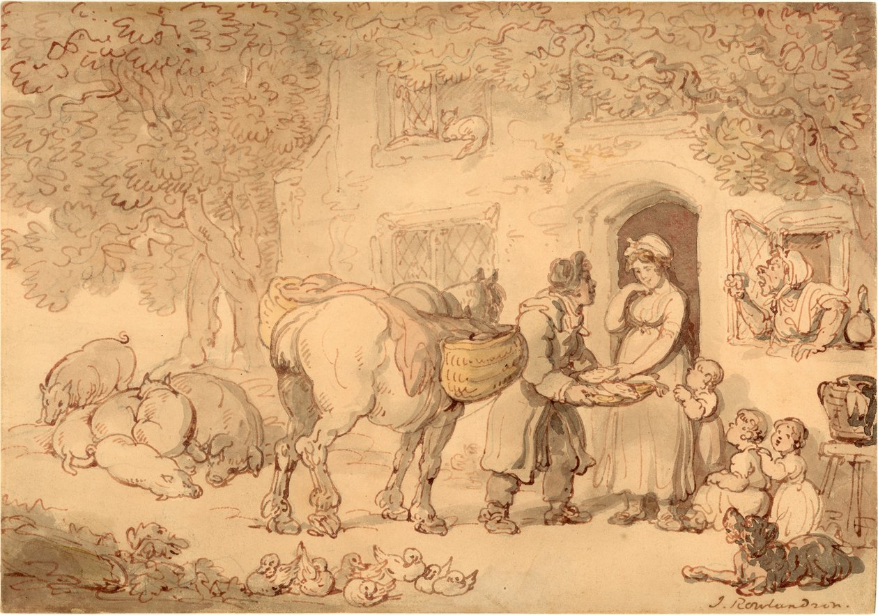 Der Fischverkäufer, um 1775-1800 von Thomas Rowlandson
