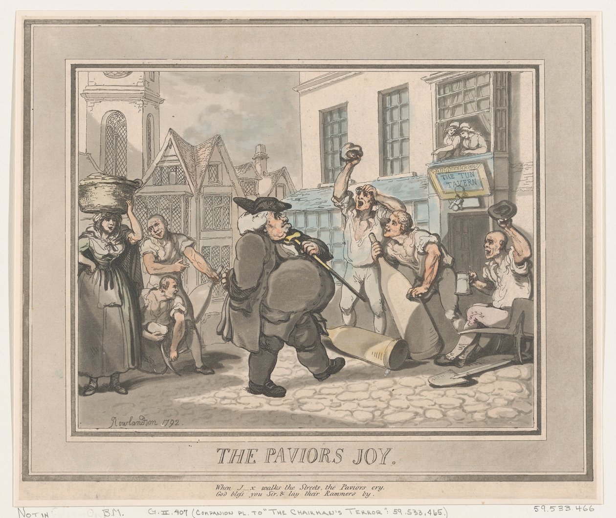 Die Freude des Pflasterers, 1792 von Thomas Rowlandson