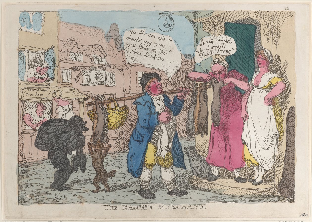 Der Kaninchenhändler von Thomas Rowlandson