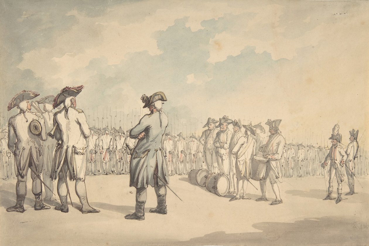 Die Überprüfung, ca. 1800 von Thomas Rowlandson