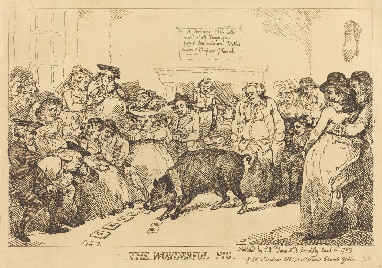 Das wunderbare Schwein von Thomas Rowlandson
