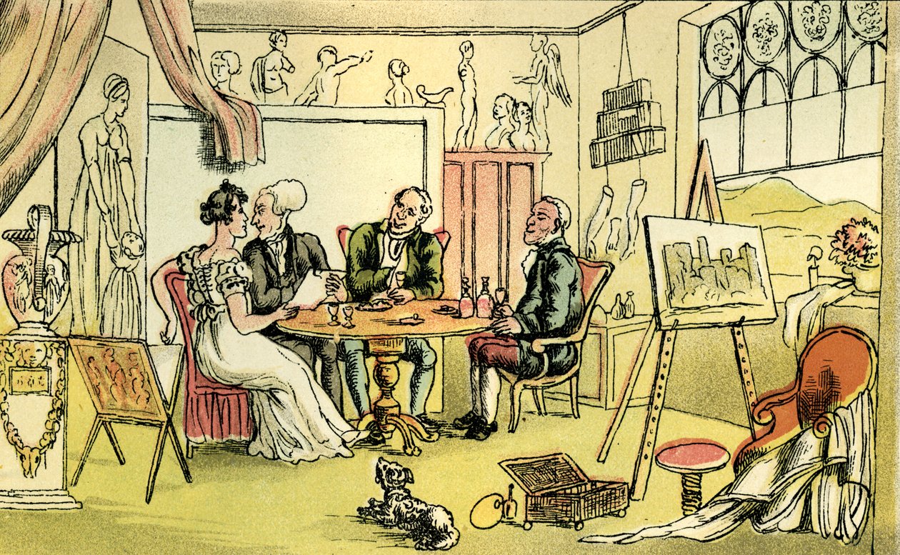 Das Zimmer des Künstlers von Thomas Rowlandson