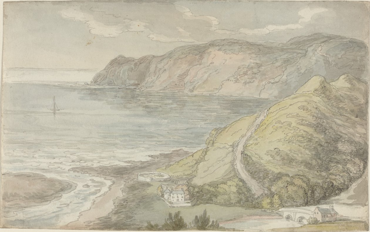 Blick vom Gasthof in Lynton von Thomas Rowlandson