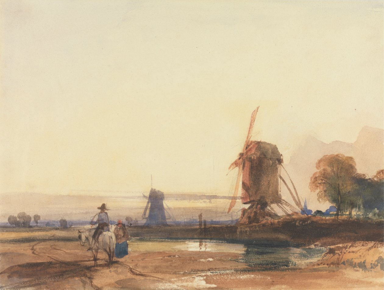 Landschaft mit Windmühlen von Thomas Shotter Boys