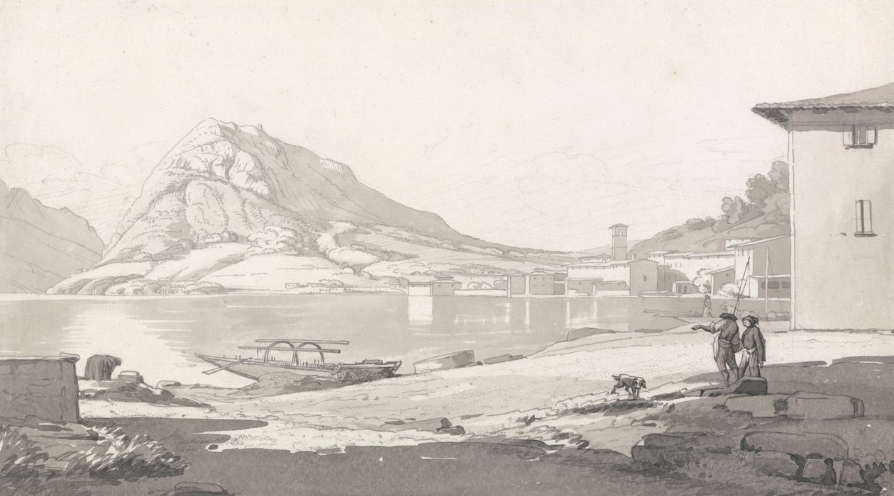 Stadt und See von Lugano von Thomas Smith of Derby