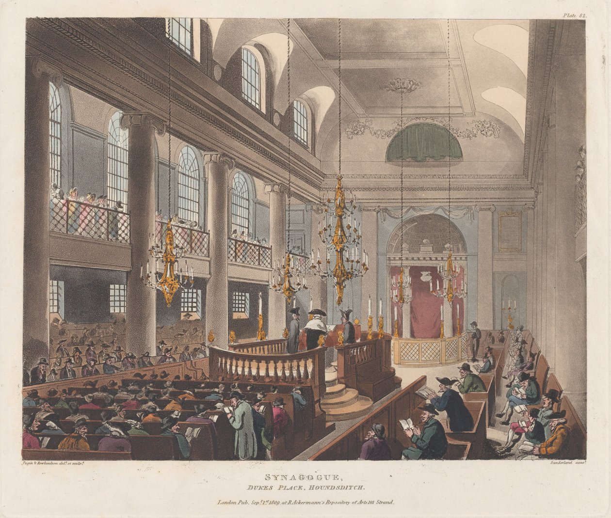 Synagoge, 1. September 1809 von Thomas Sutherland