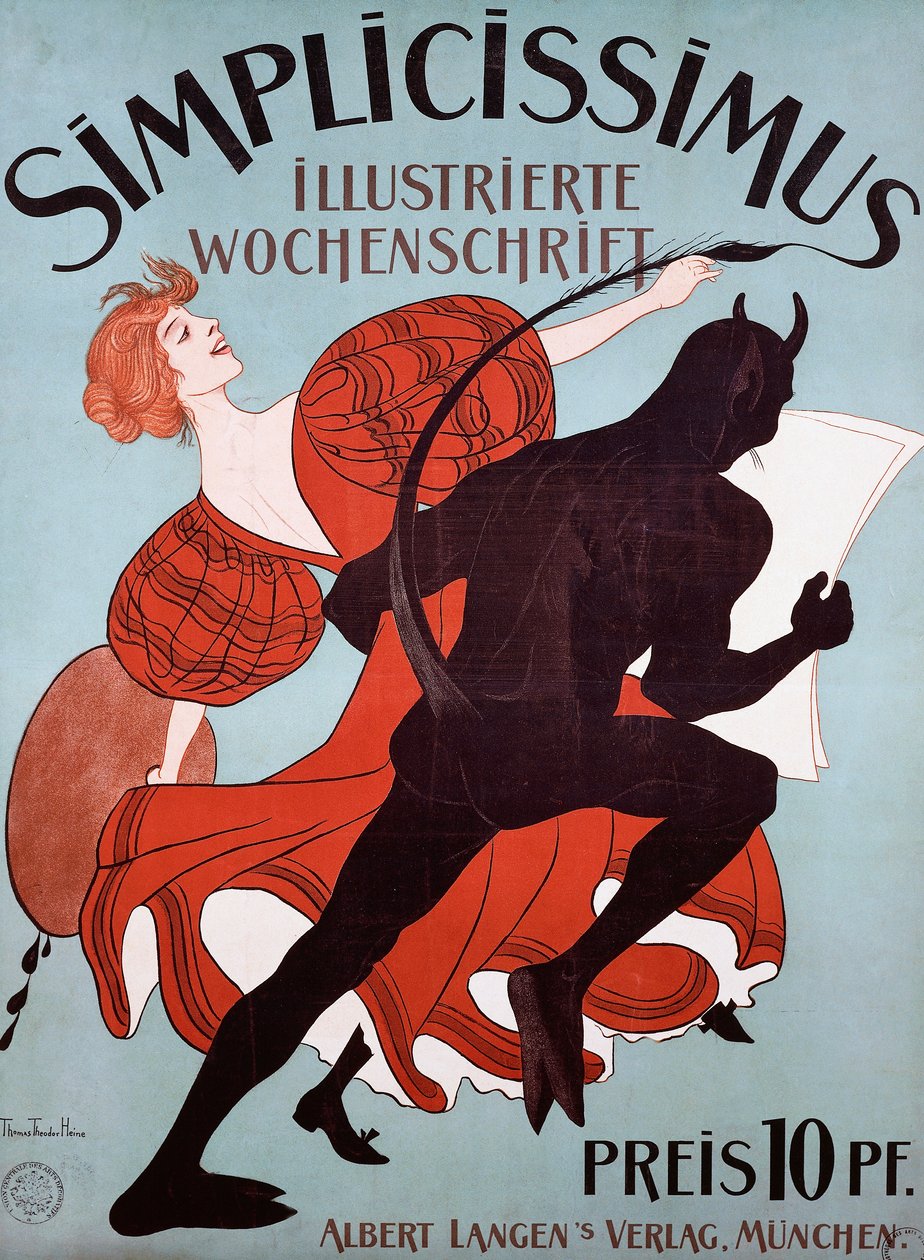 Simplicissimus Werbeplakat von Thomas Theodor Heine