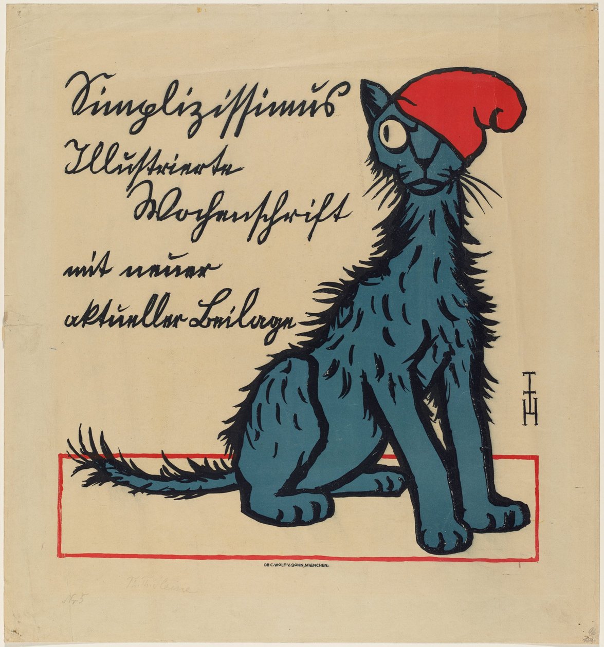 Werbeplakat für den Simplicissimus von Thomas Theodor Heine