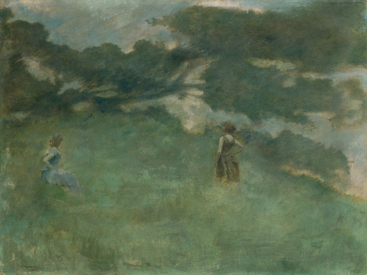 Die Einsiedlerdrossel, 1890 von Thomas Wilmer Dewing