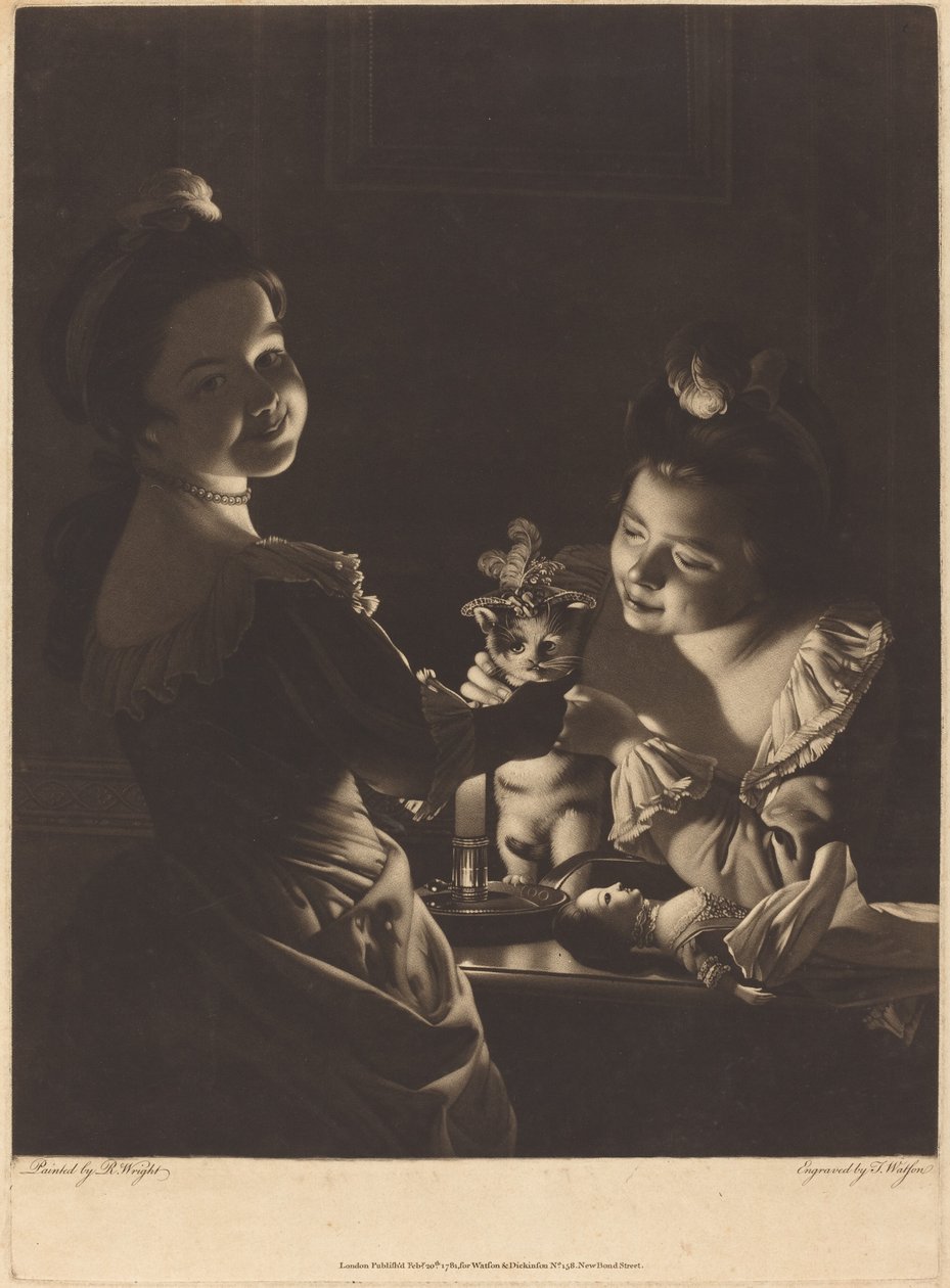 Miss Kitty beim Ankleiden von Thomas Watson after Joseph Wright