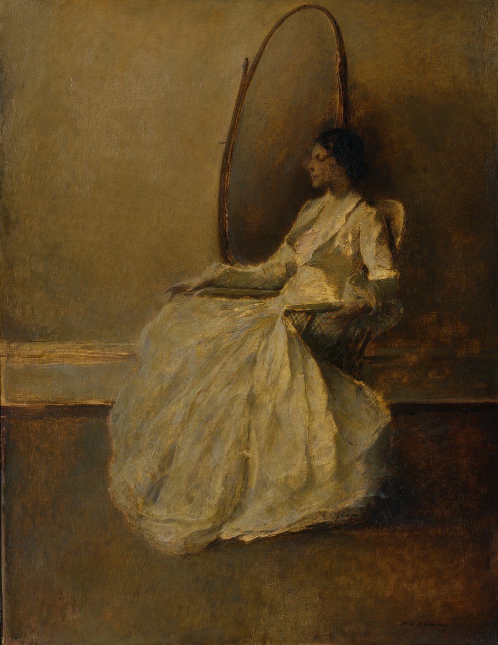 Dame in Weiß (Nr. 1) von Thomas Wilmer Dewing