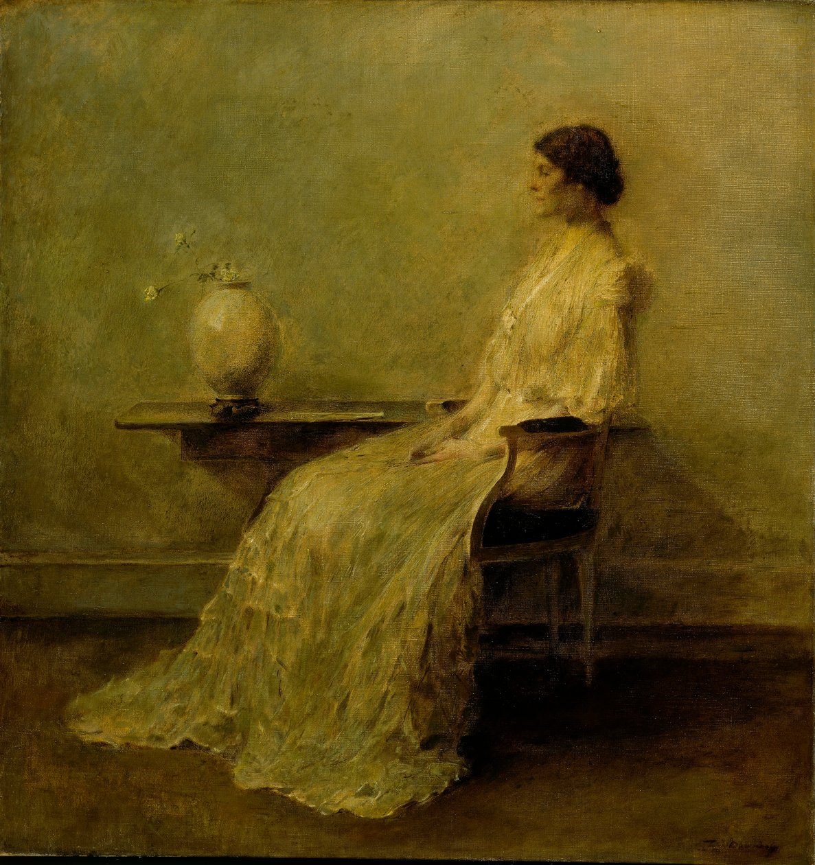 Dame in Weiß (Nr. 2) von Thomas Wilmer Dewing