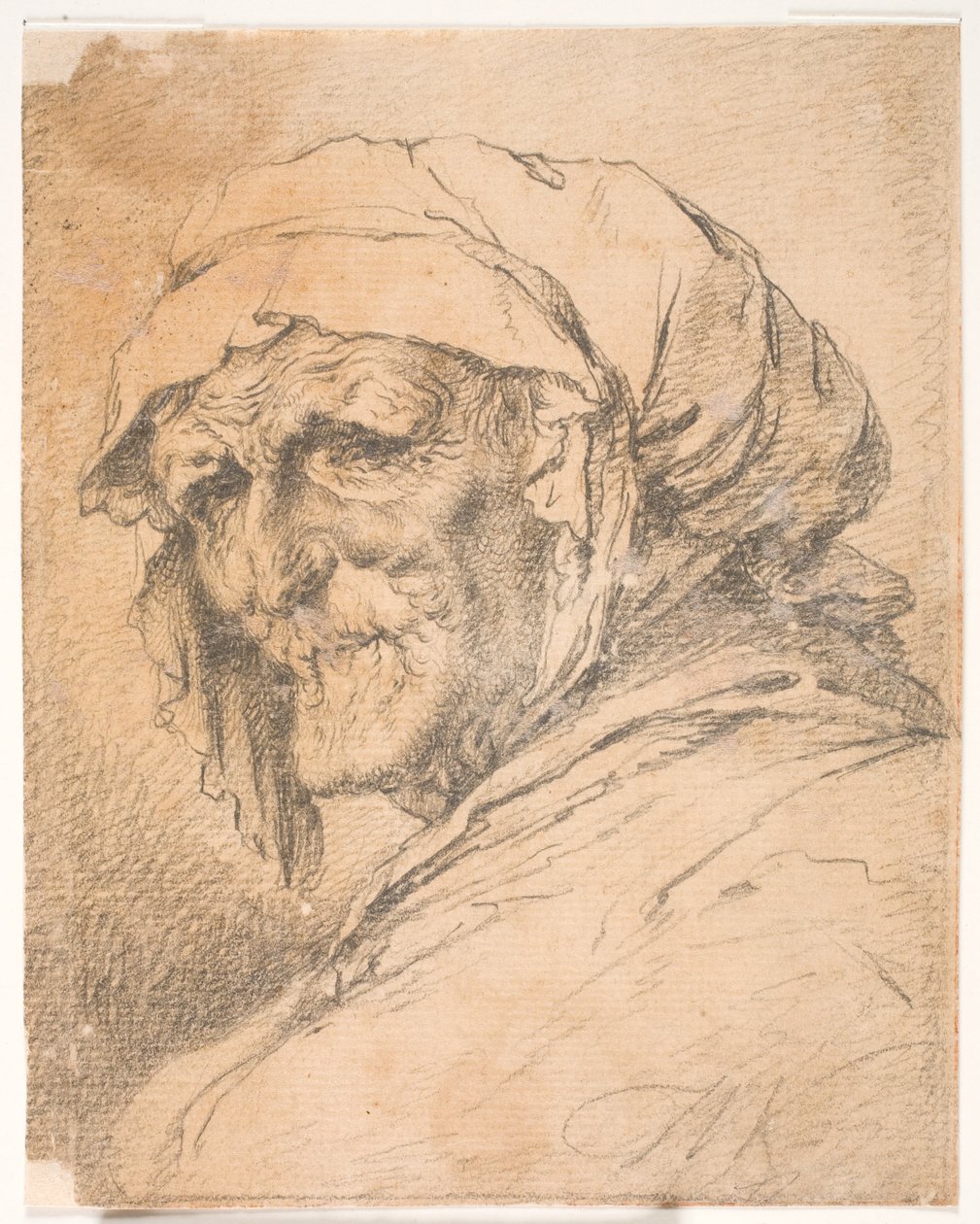 Kopf einer alten Frau von Thomas Worlidge