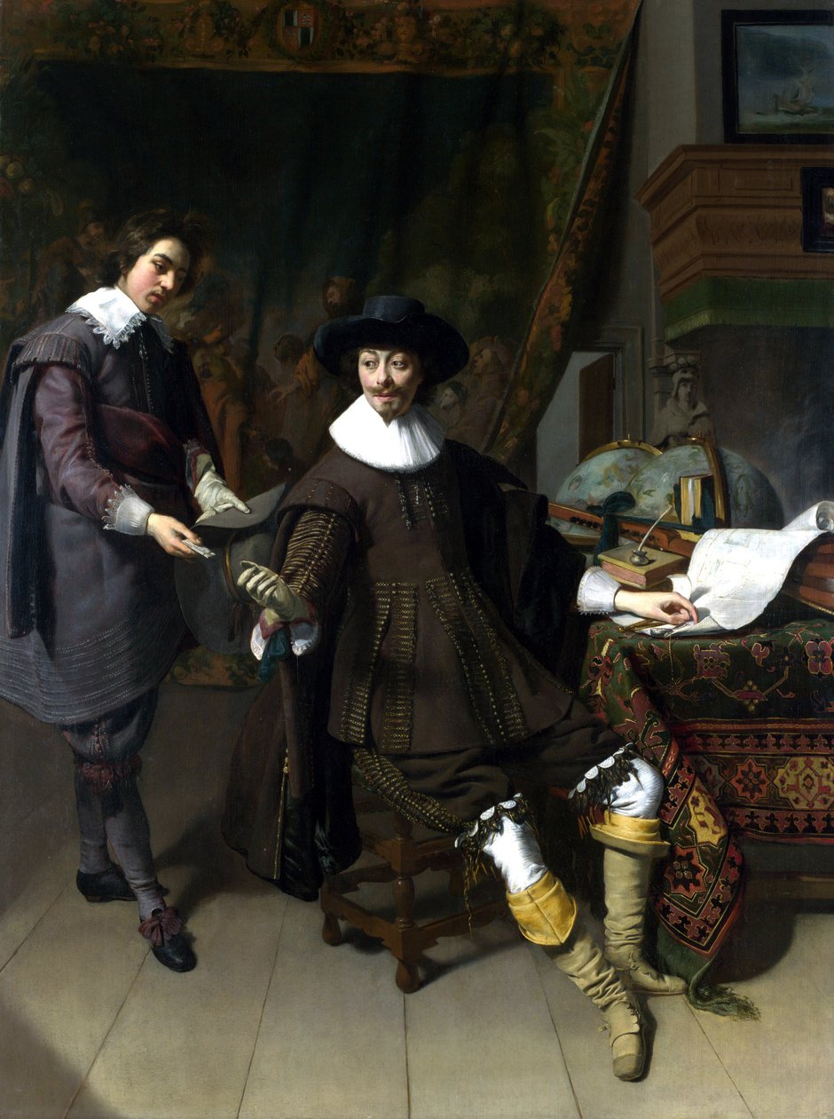 Constantijn Huygens und sein Schreiber von Thomas de Keyser