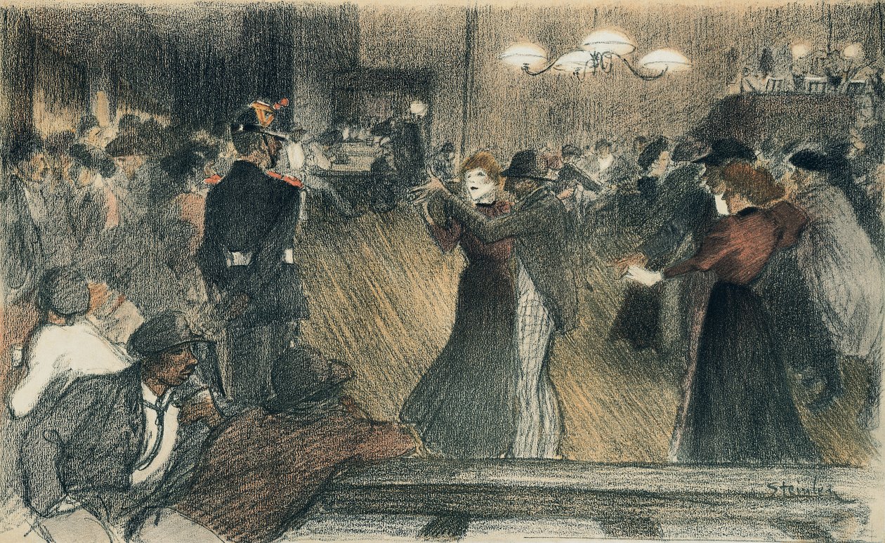 Ball an der Barriere von Théophile Alexandre Steinlen