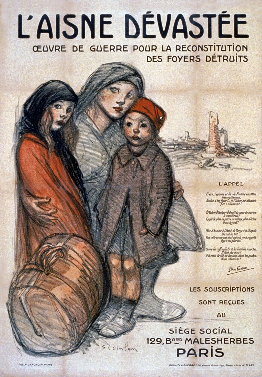 Verwüstete Aisne, 1919 von Théophile Alexandre Steinlen