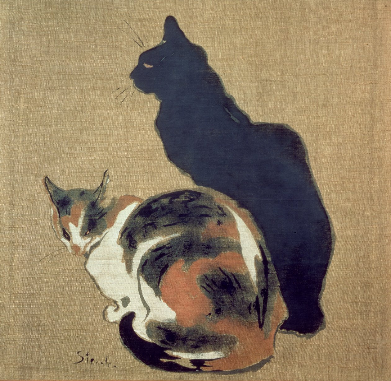 Zwei Katzen von Théophile Alexandre Steinlen