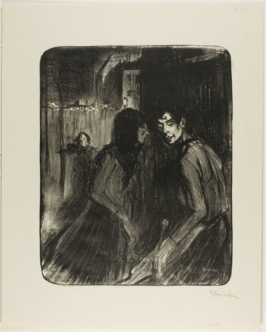 Streitende Prostituierte von Théophile Alexandre Pierre Steinlen
