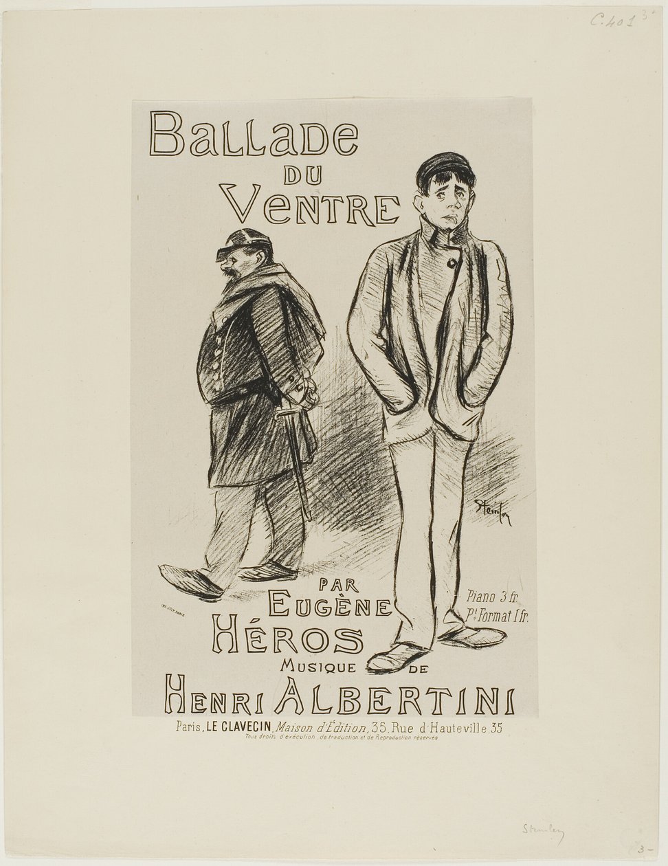 Ballade vom Bauch von Théophile Alexandre Pierre Steinlen