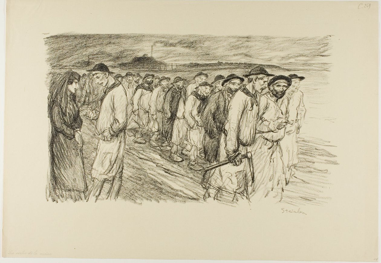 Aus der Mine kommen von Théophile Alexandre Pierre Steinlen
