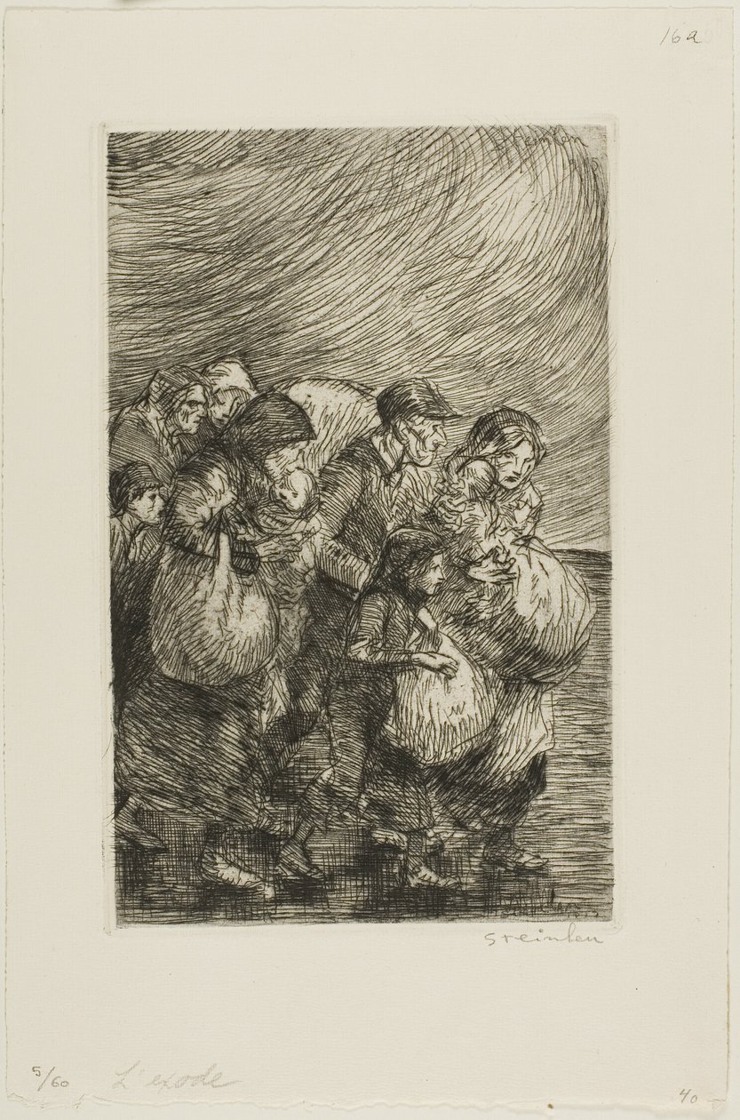 Evakuierte von Théophile Alexandre Pierre Steinlen