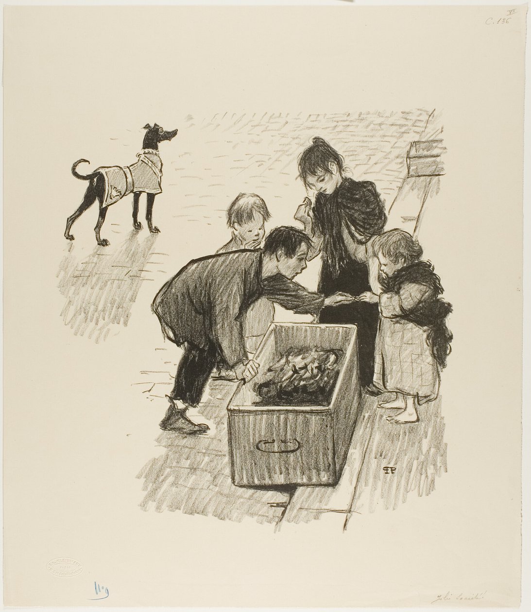 Die feine Gesellschaft! von Théophile Alexandre Pierre Steinlen